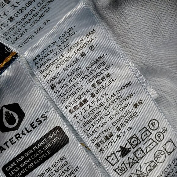 Levis 527 Jeans Mens 36x30 Blue Bootcut Cowboy Whiskered Western Y2K Boot Cut - Picture 4 of 6